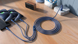 LAX 3-in-1 Apple Mfi Ceritifed Lightning and 2x USB-C Cable - 6ft - Dusty Blue