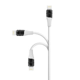 LAX Apple MFi Lightning Cables 4 Feet Clear Connectors Linear White