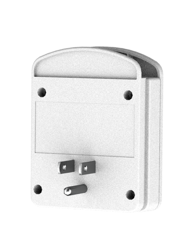 2-pack Surge Protector 2 Wall Outlets and 2 USB Ports- Black And White