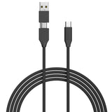 USB-C/USB-A to USB-C Cable - 6ft - Black