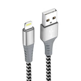 Apple MFi Certified Braided Nylon Cable Gray - 4ft