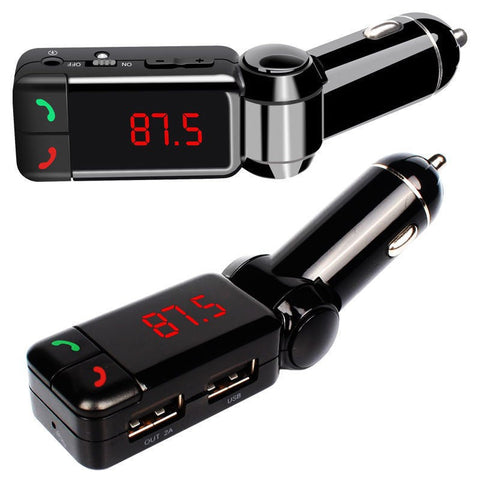 Bluetooth 5.0 FM Transmitter for Car, 3.0 Wireless Bluetooth FM Radio  Adapter Music Player FM Transmitter/Car Kit with Hands-Free Calling and 2  USB