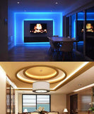 Smart Home Sound Activated Multi-Color LED Light Strip with Remote (2 Pack)