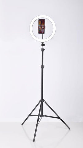 Buy 10 inch Ring Light Professional Shooting Big Ring Light 3 Brightness  Level with 7 Feet Tripod Stand & Collar Mic for Perfect Videos-Recording,  Photo-Shoot, Live Streaming, Interviews & More Online at